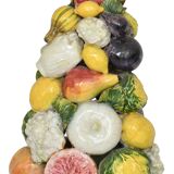 Pair of important majolica ceramic centrepieces from Italy.