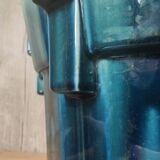 Iridescent Art Deco earthenware planter