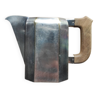Stamped vintage art deco silver metal milk jug