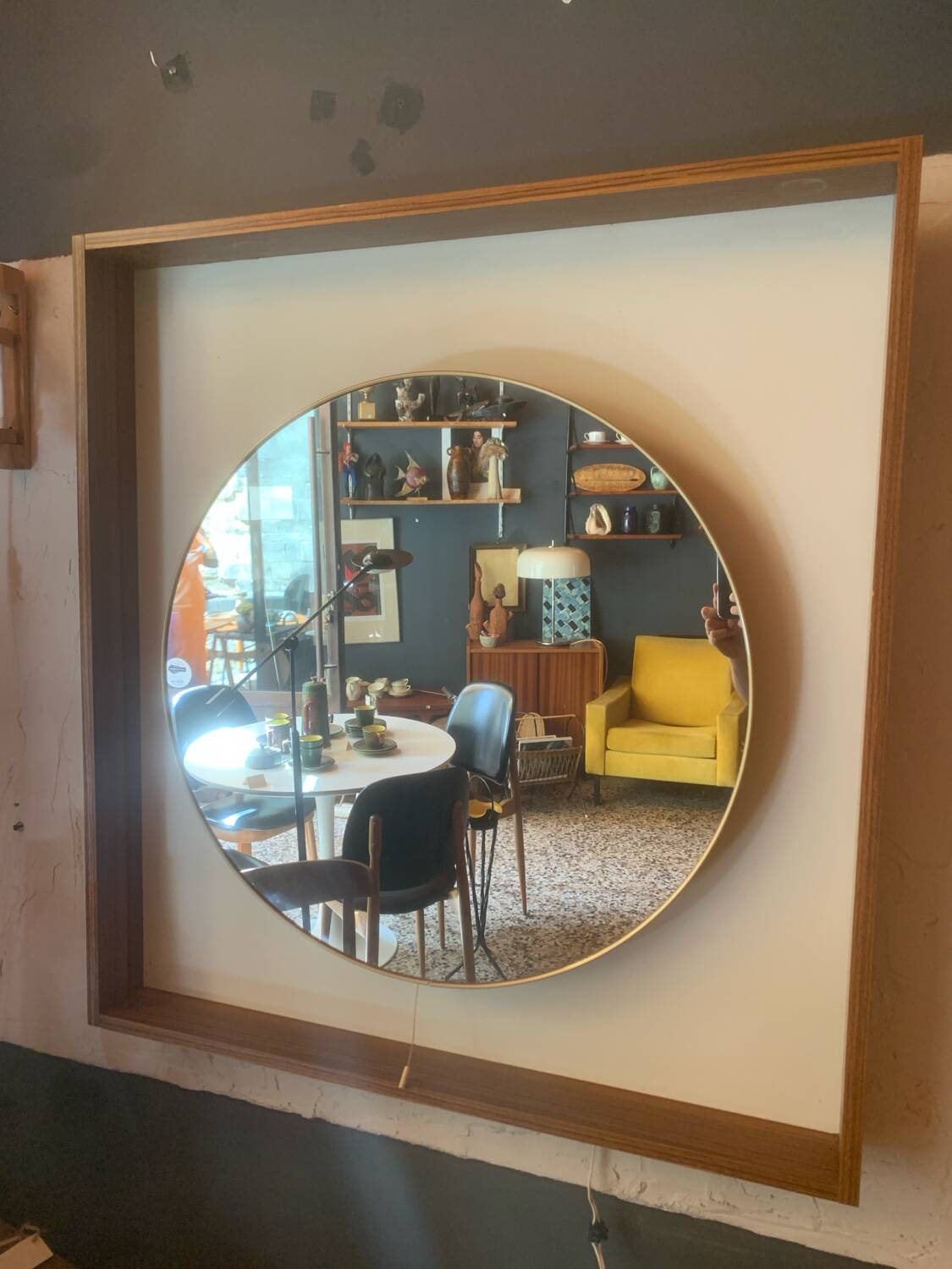Large vintage backlit mirror