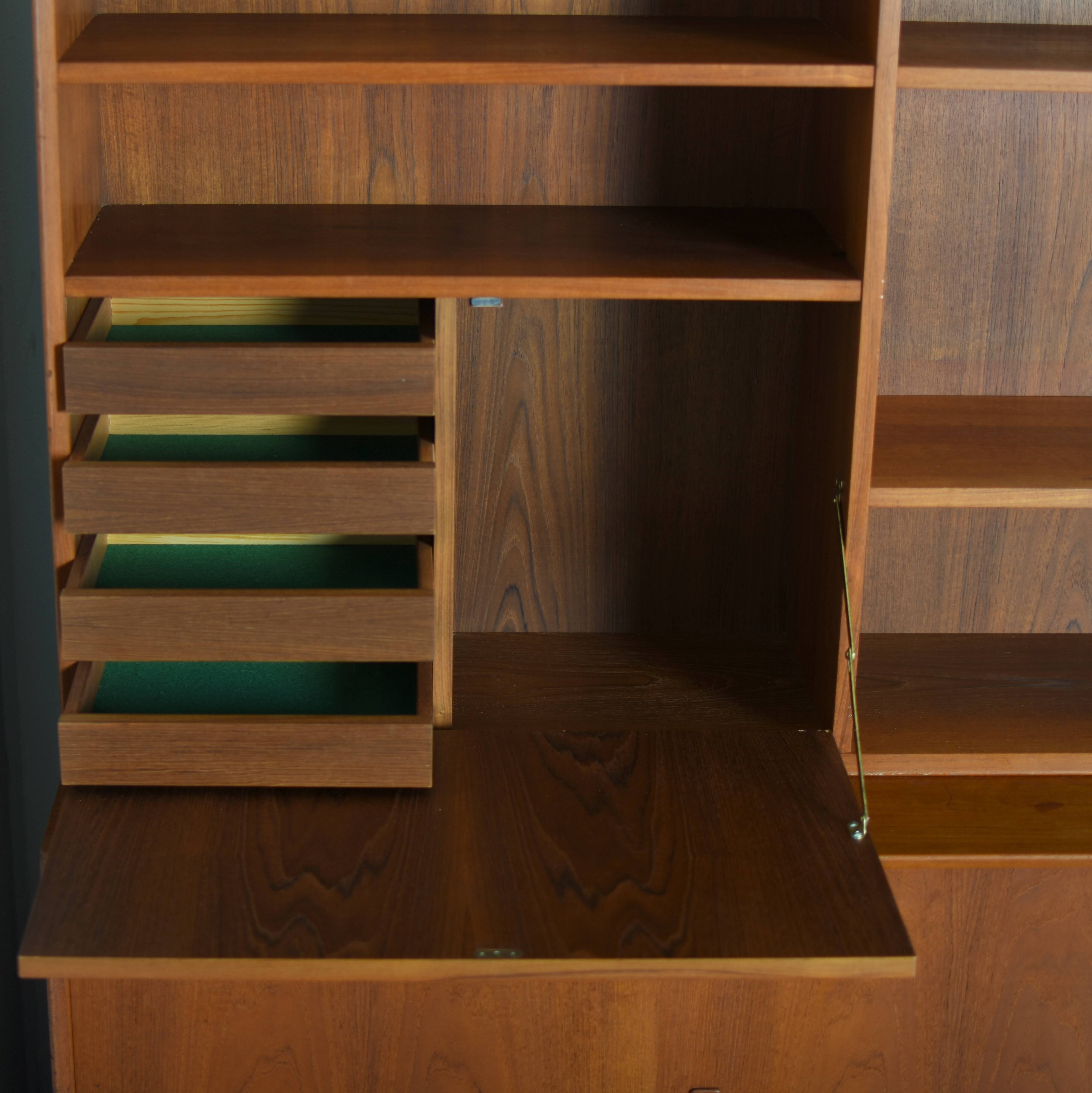 Teak bookcase, Denmark, 1970s