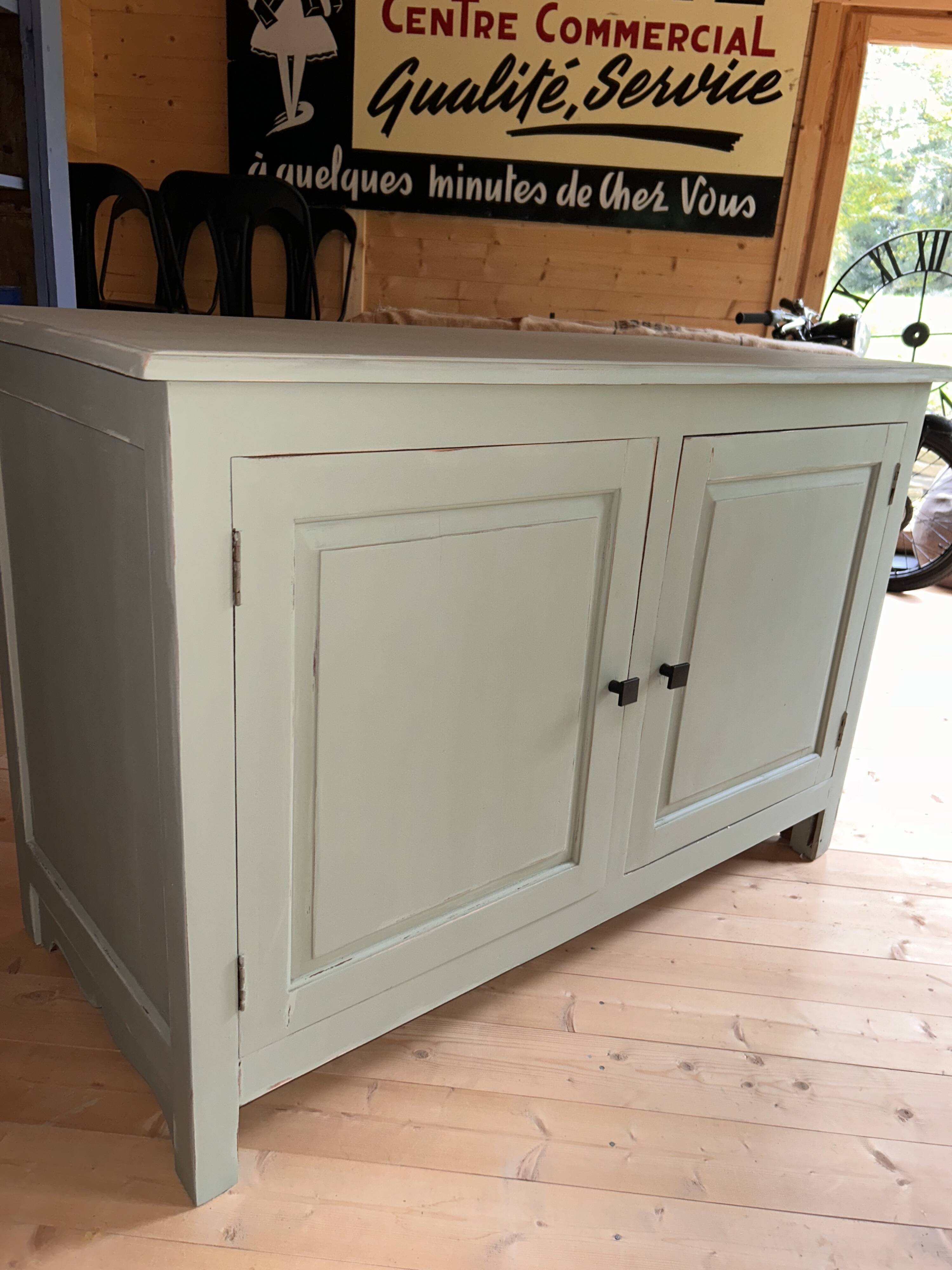 Renovated solid wood sideboard