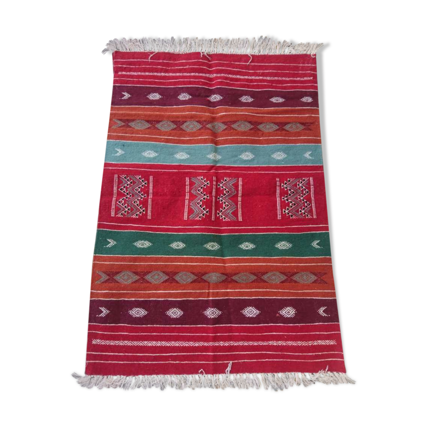 Handmade multicolored kilim rug 140x95cm