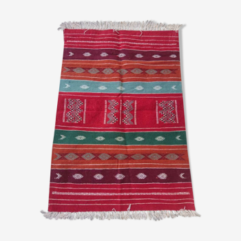 Handmade multicolored kilim rug 140x95cm