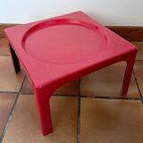 Red table OZOO. Marc Berthier for Prisunic. 1970
