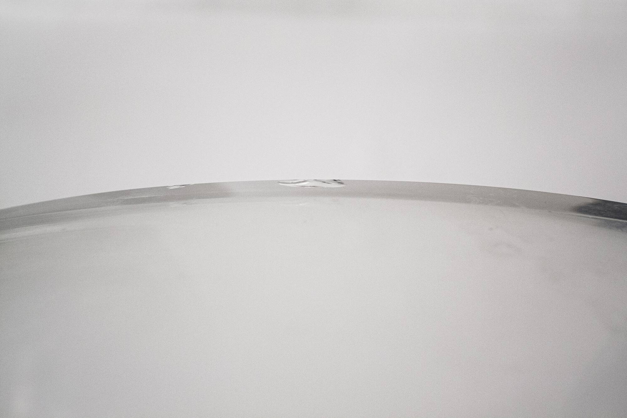 Glass & Chromed Metal Table Lamp, Italy, 1970s