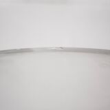 Glass & Chromed Metal Table Lamp, Italy, 1970s