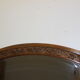 Art Nouveau walnut mirror decorated with holly leaves circa 1900 105x171cm