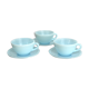 Three blue cups Duralex