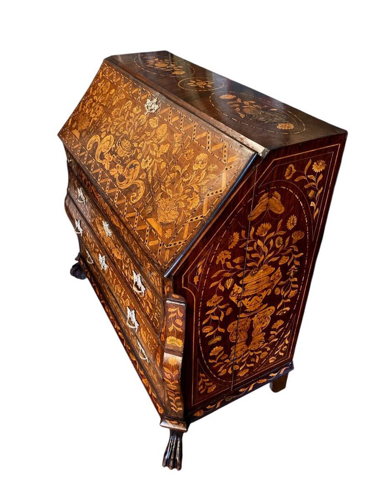 Petit secrétaire en commode hollandais du XVIIIe siècle