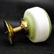 Vintage Art Deco brass and glass pendant lamp, 1950s
