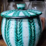 Vallauris ceramic covered pot signed Charles Voltz