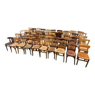 50 chaises bistrot café restaurant dépareillées vintage
