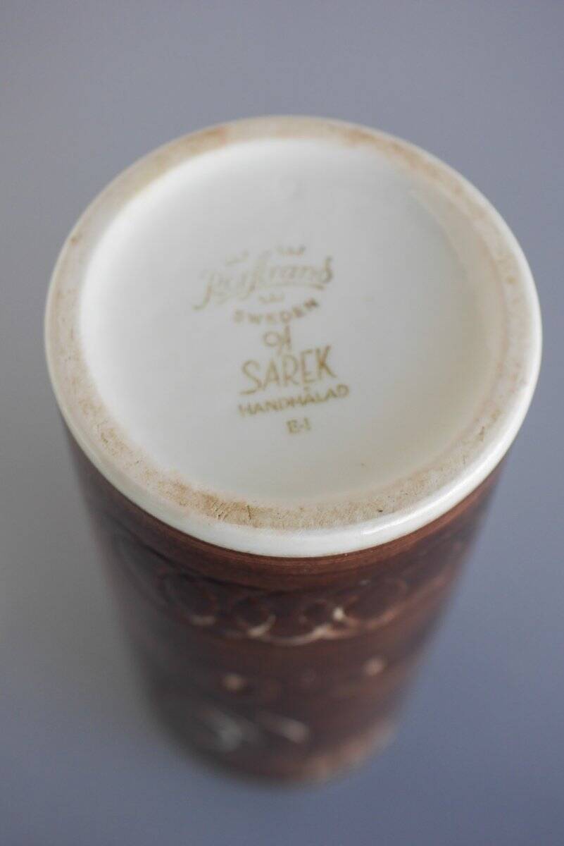 Vintage Scandinavian art pottery vase by Alberius for Rörstrand, Sweden, 1960s