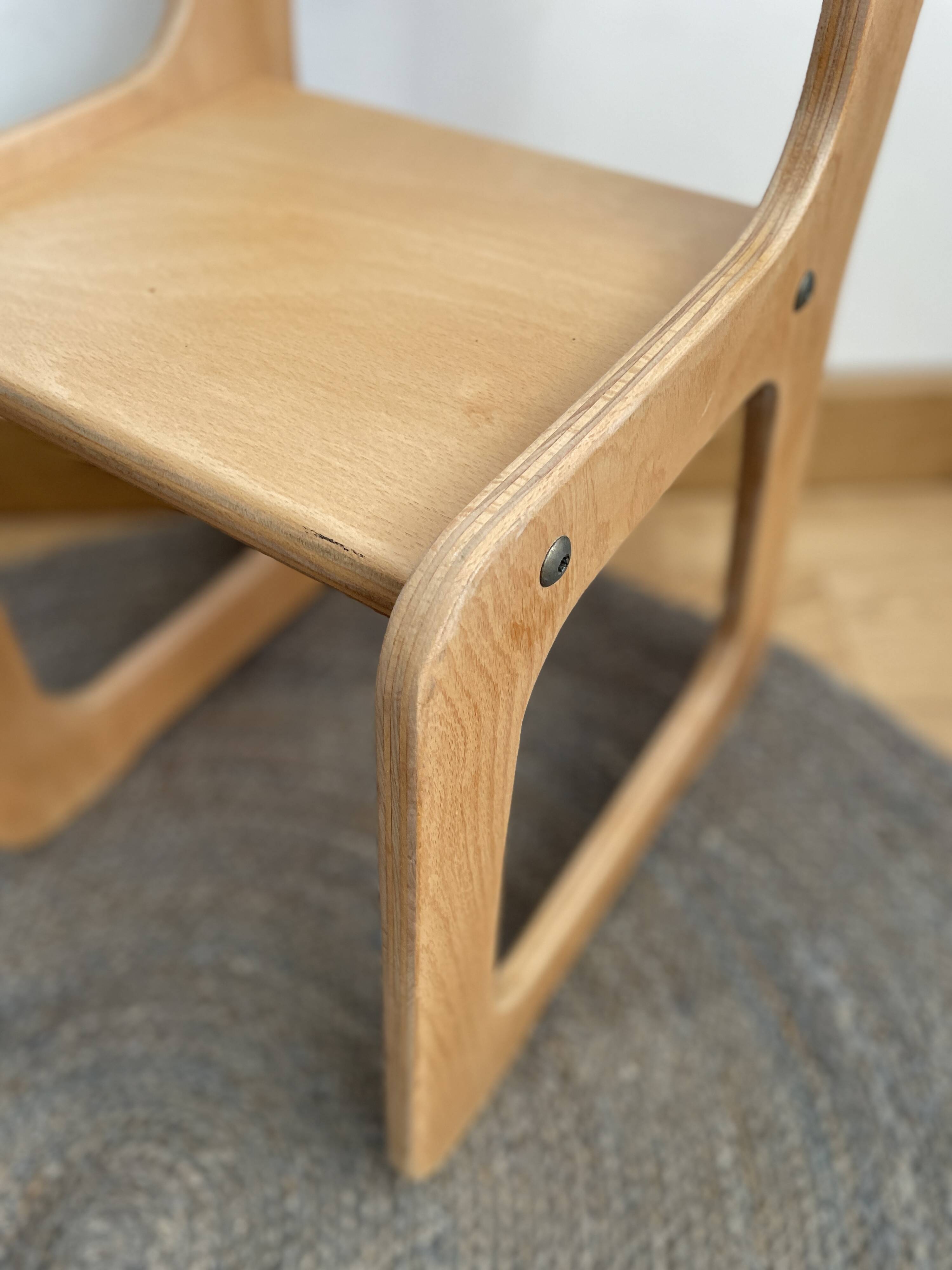Sled chair for children, Montessori furniture