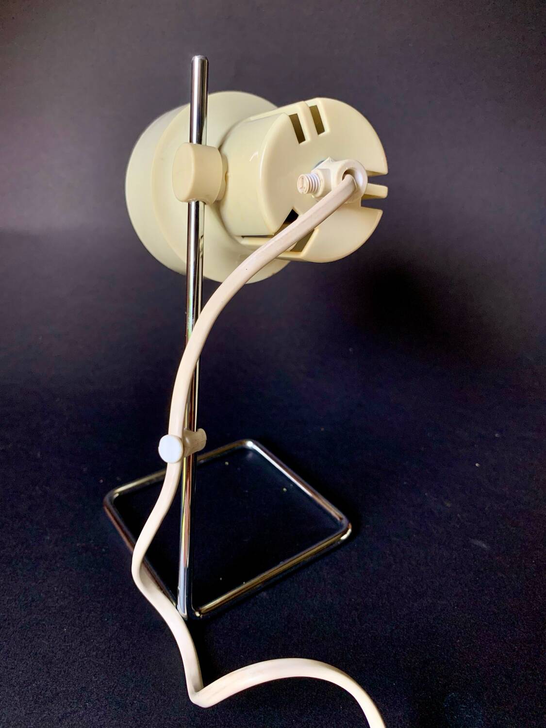 Pair of plastic and metal spotlights 1970 CGM