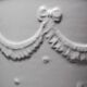Decorative cache-pot in white faience, vintage shabby chic from Bassano, Italy.