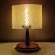 Vintage table lamp with 70s plastic hood