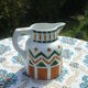 Longwy décor art deco 1930s earthenware pitcher