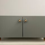 Antique low furniture restyled on wheels