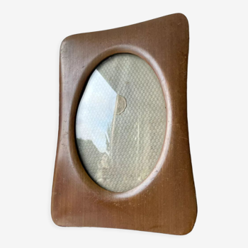 Antique  art deco mahogany wooden frame measurements 20 cm x 14.5 cm  convex glass