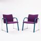 Fauteuil lounge Thonet Wulf Schneider s320 en laine violette, années 1980