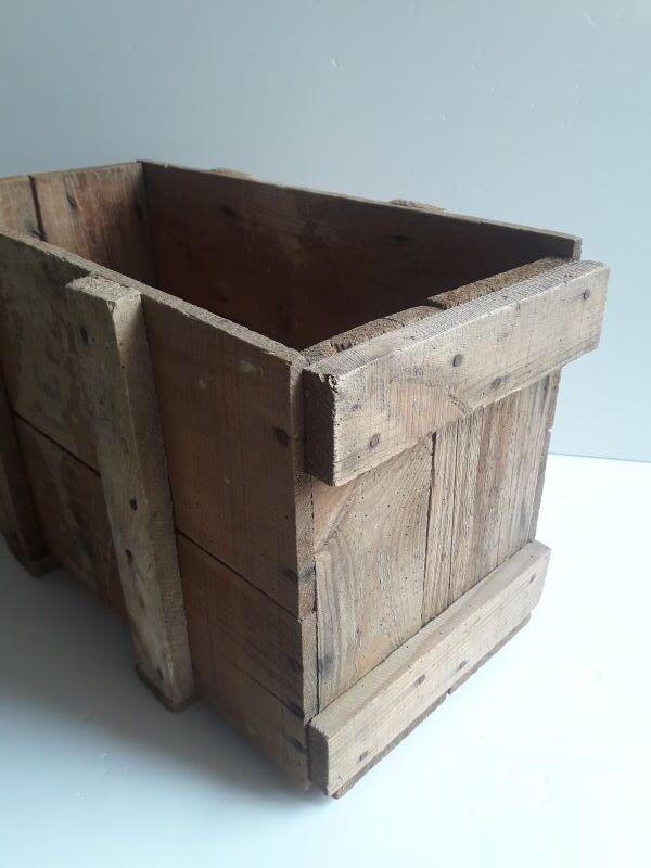 Transport case L58xD30,5xH34cm wood storage