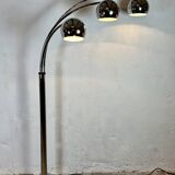 Vintage 70'S Italian lily of the valley floor lamp in chromed metal