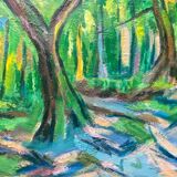 Tableau "bois de vincennes" hst m. guetta-fattal (1922-2009) fauvisme