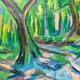Painting "bois de vincennes" hst m. guetta-fattal (1922-2009) fauvism