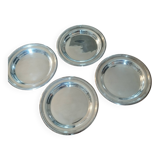 4 Gallia Christofle silver-plated bottle coasters