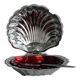 Silver-plated metal shell butter dish