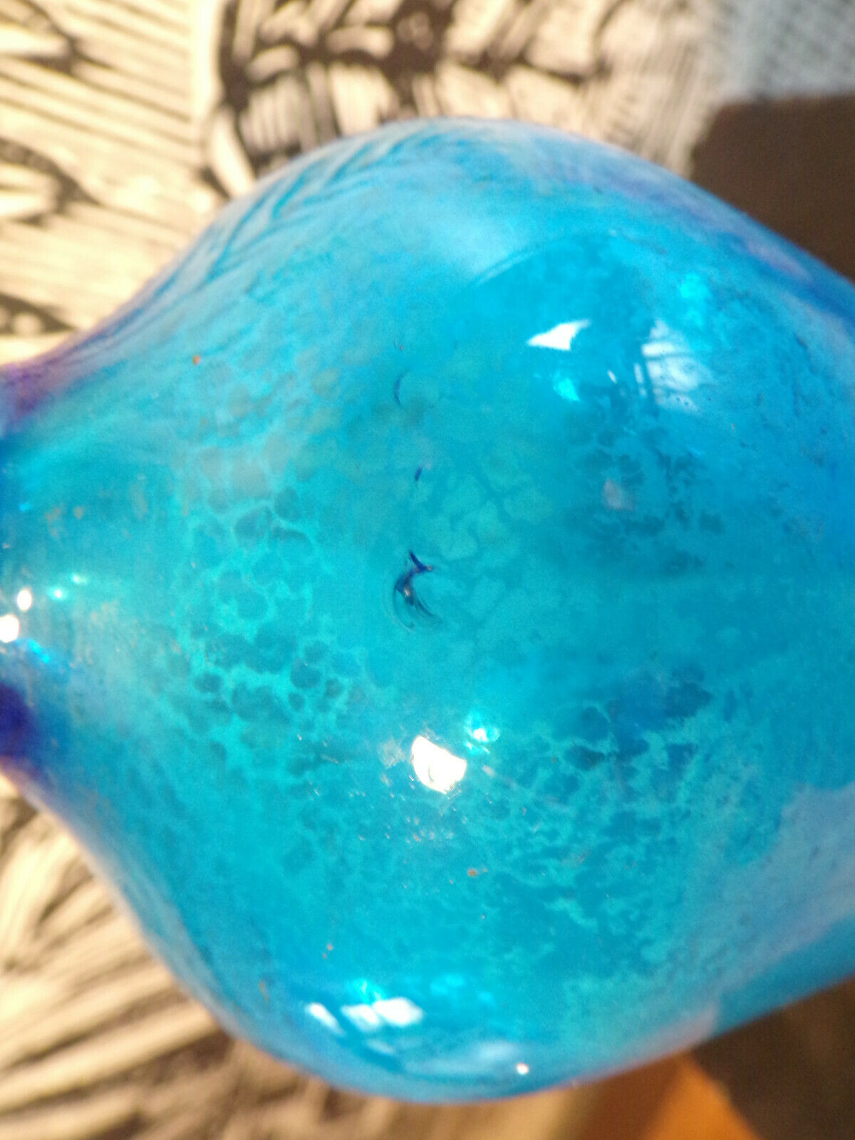 Siphon old blue glass