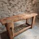 Rustic old workbench, carpenter's bench, console, washbasin unit, around 1900.