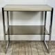 Vintage 70's side table in chrome and beige metal
