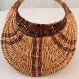 Old banana basket with wicker two colors