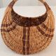 Old banana basket with wicker two colors