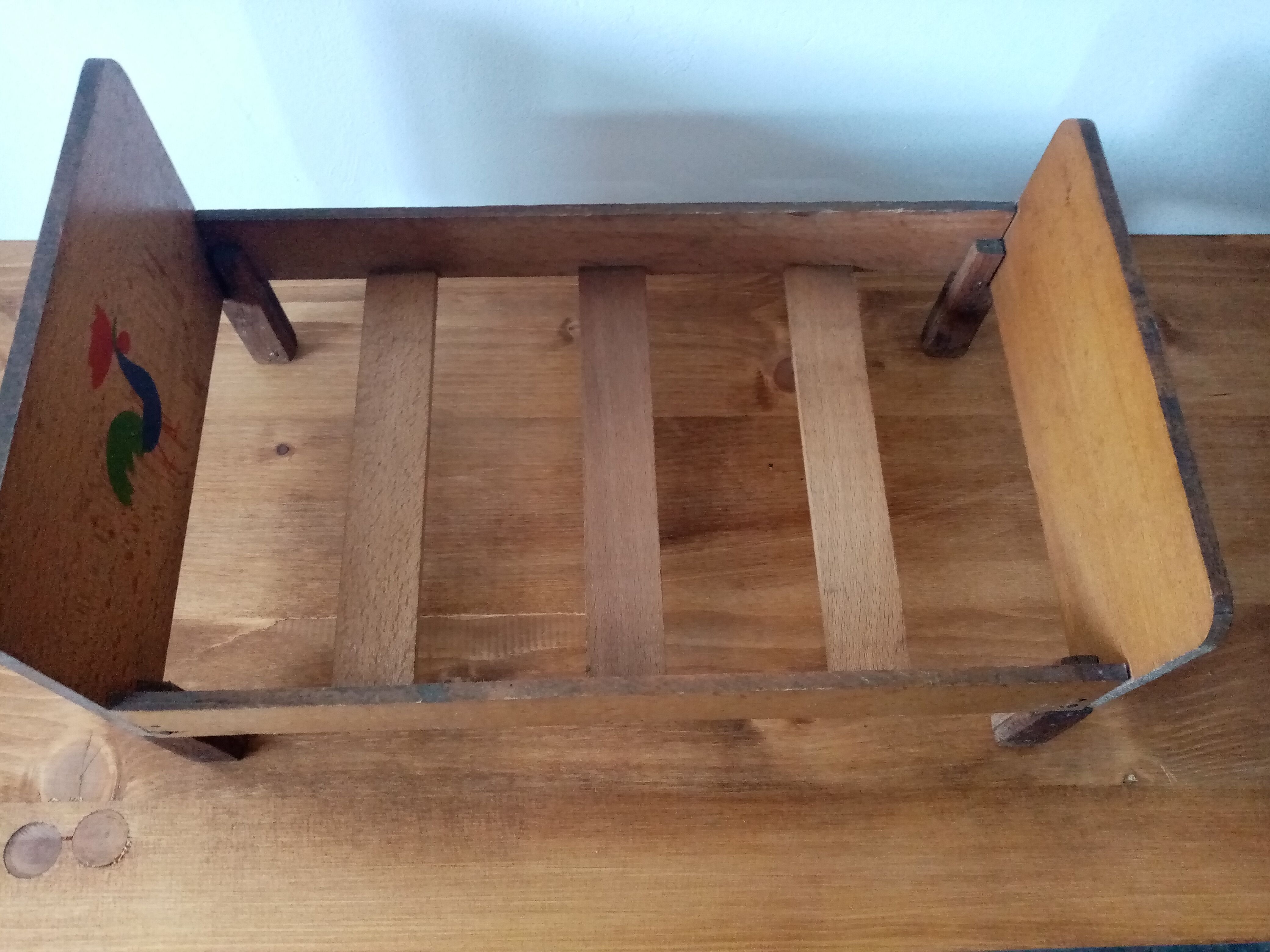 Wooden doll bed