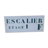 Plaque d'escalier, advertising plate, sign