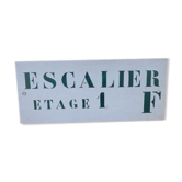 PLaque d'escalier, plaque publicitaire, enseigne