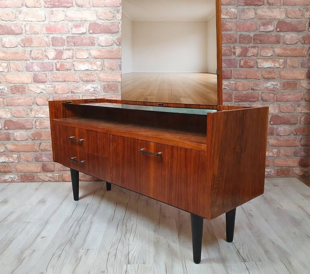 Restored Mid-Century Walnut Vanity Dressing Table by Marian Grabinski - 196