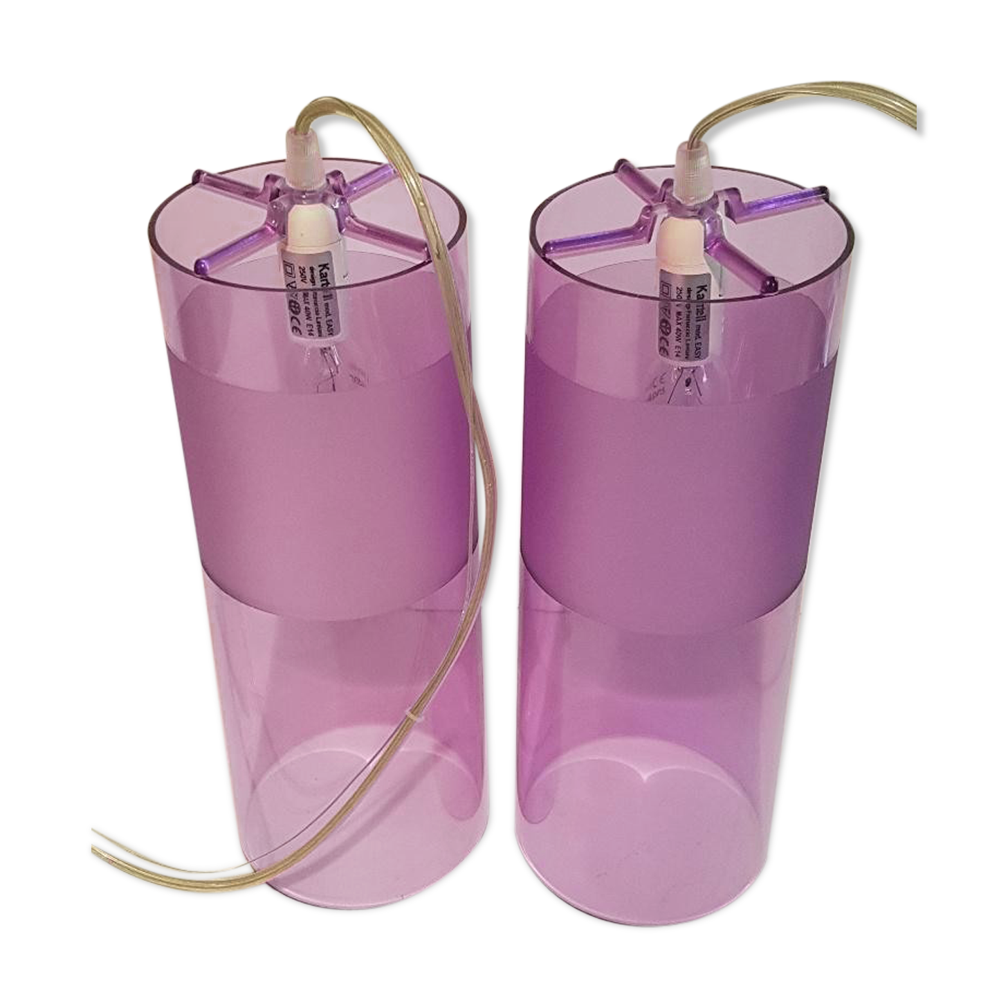 2 Easy Kartell suspension lamps