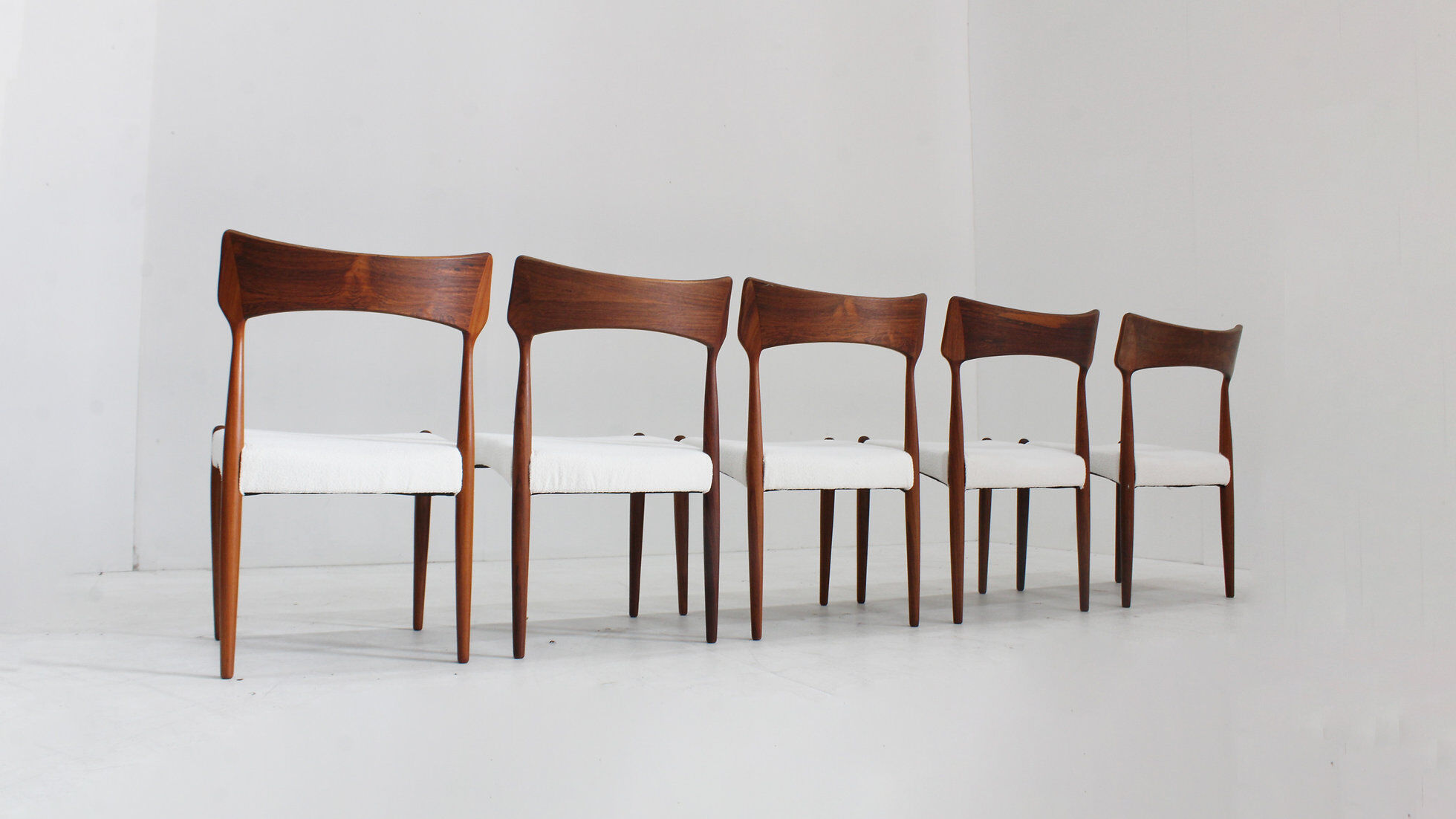 Set of vintage Danish dining chairs by Bernhard Pedersen, 1960s