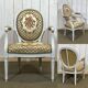 1970s Louis XVI style cabriolet armchair