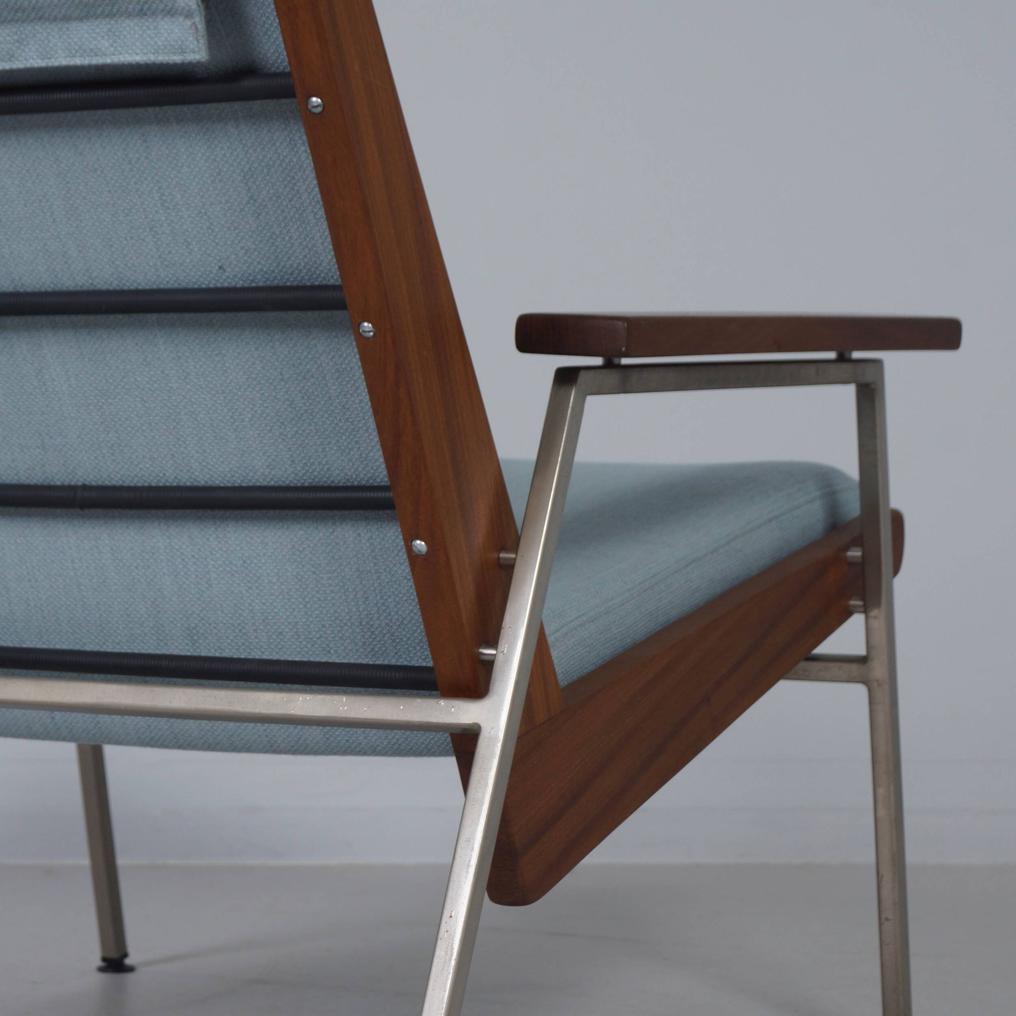Vintage armchair model 2520 by Gelderland, blue upholstery, 1960s
