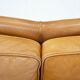 Two-seater caramel brown leather sofa The Moderns