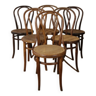 Series 6 bistro chairs model n°18 Thonet style