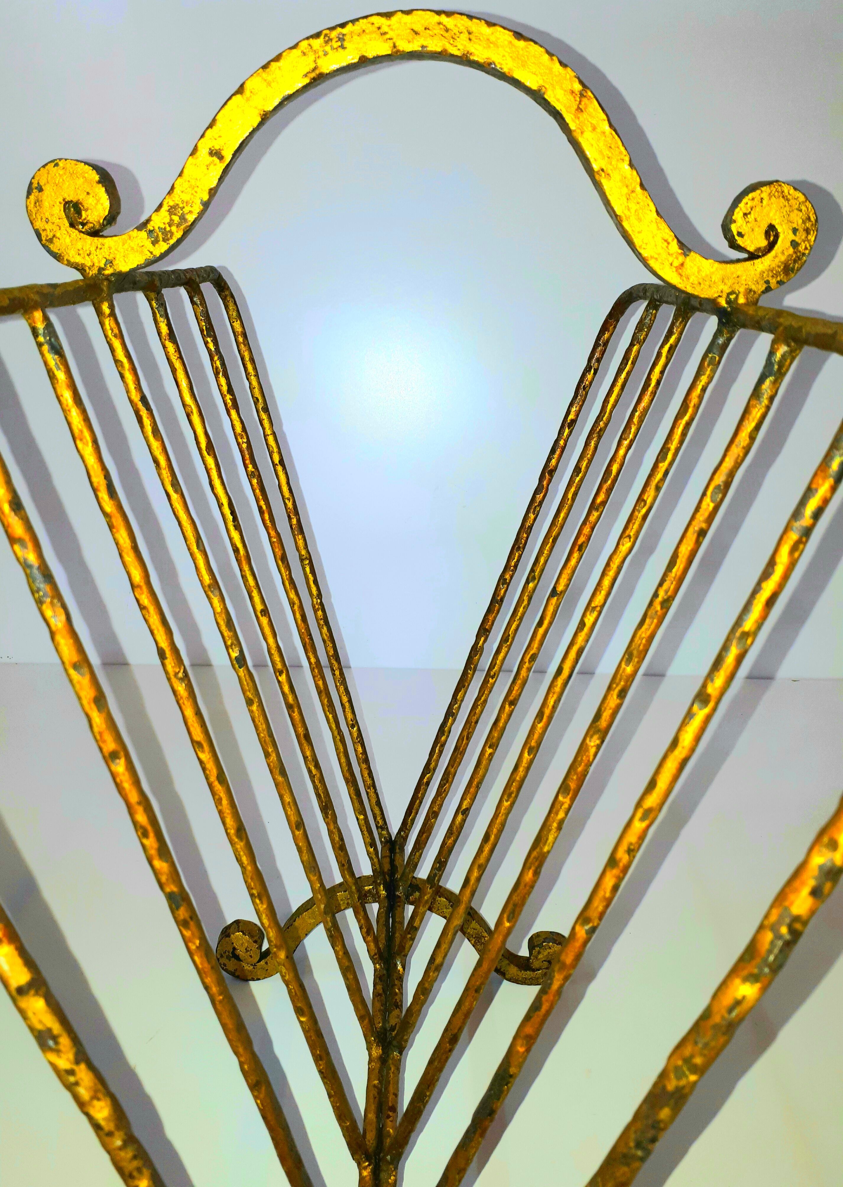 Golden metal magazine door