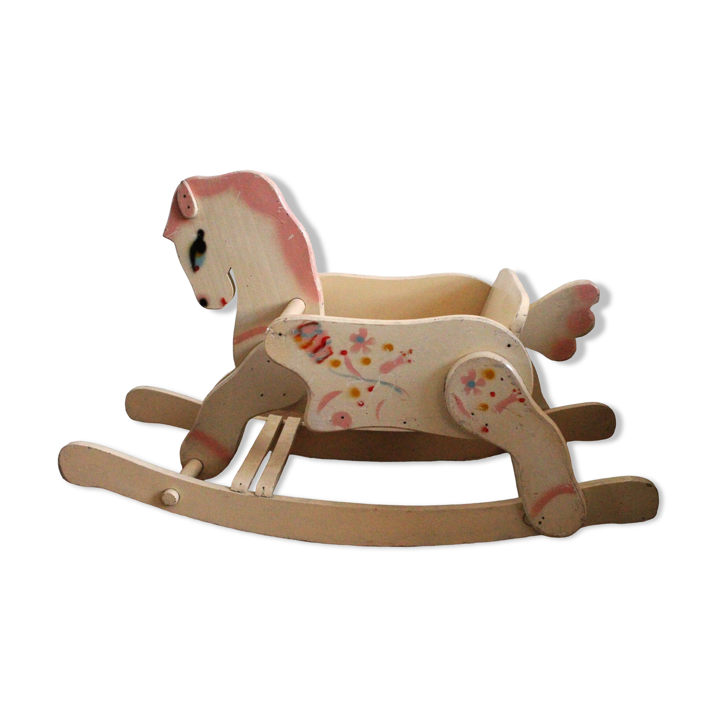Vintage wooden rocking horse