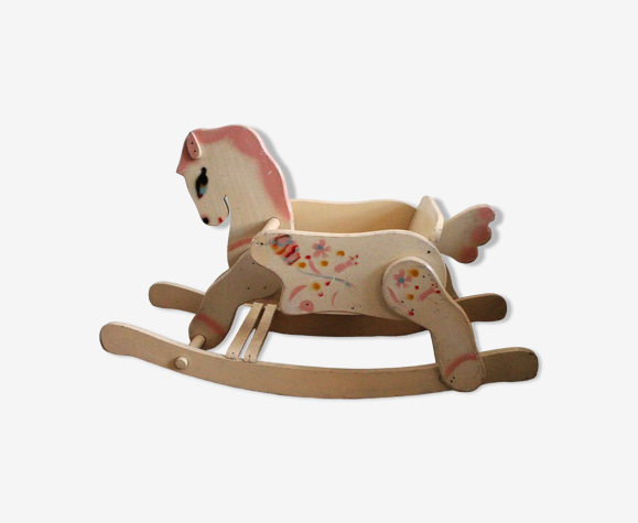 Cheval à bascule vintage en bois